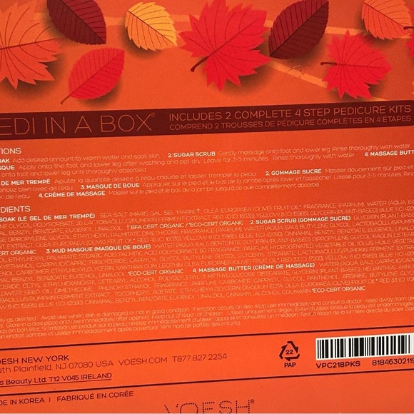 ✨HOST PICK✨ 💦 Innovative Voesh Pedi in a Box Deluxe 4 Step Kits - Pumpkin Spice - Picture 8 of 14